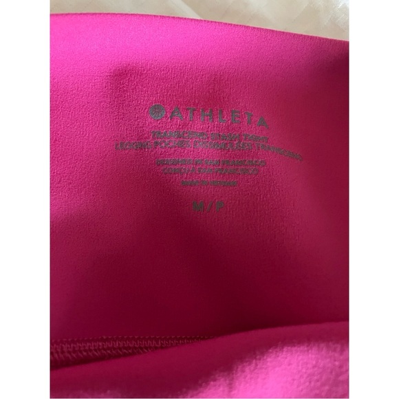 Athleta Transcend Stash Tight Leggings in Iceland Pink Size Petite Medium - Picture 7 of 7